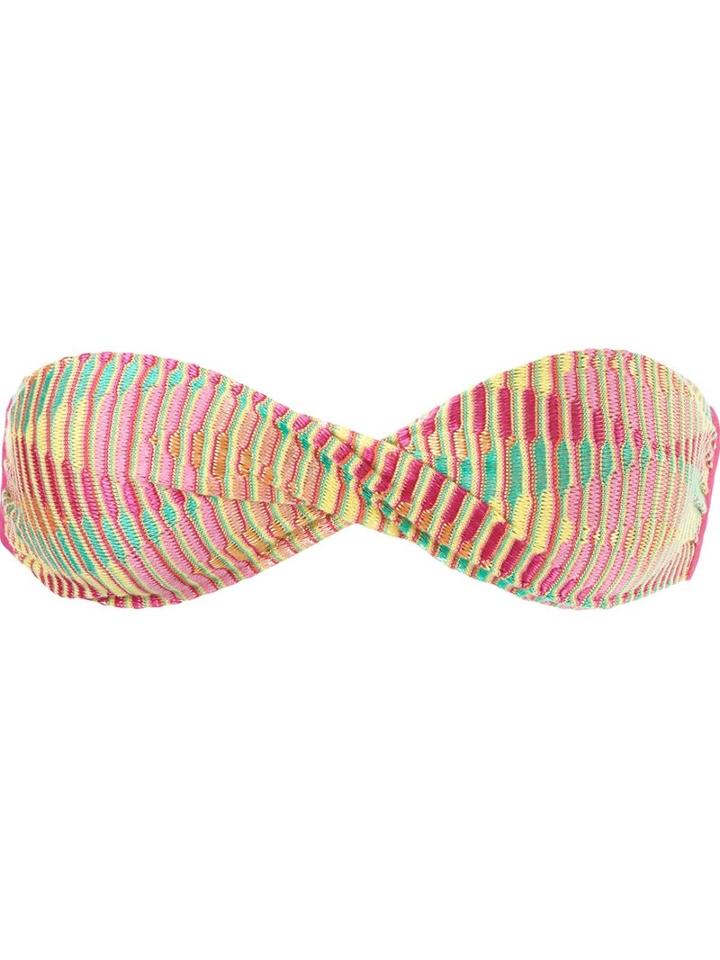 Cecilia Prado Bandeau Bikini Top, Women's, Size: Medium, Yellow, Viscose/acrylic