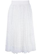 Missoni Knitted Midi Skirt, Women's, Size: 38, White, Silk/spandex/elastane/viscose
