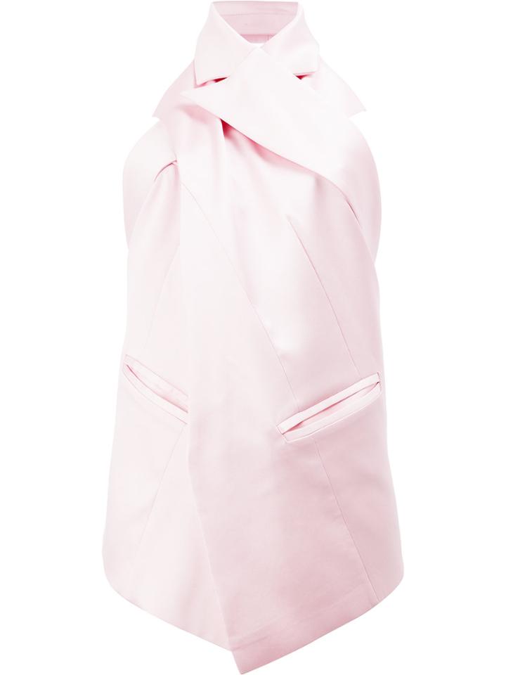 Koché Sleeveless Tux Jacket - Pink & Purple