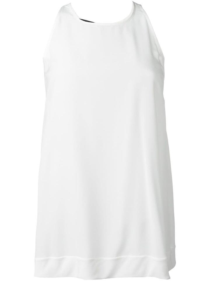 Rochas Embroidered Back Detail Top - White
