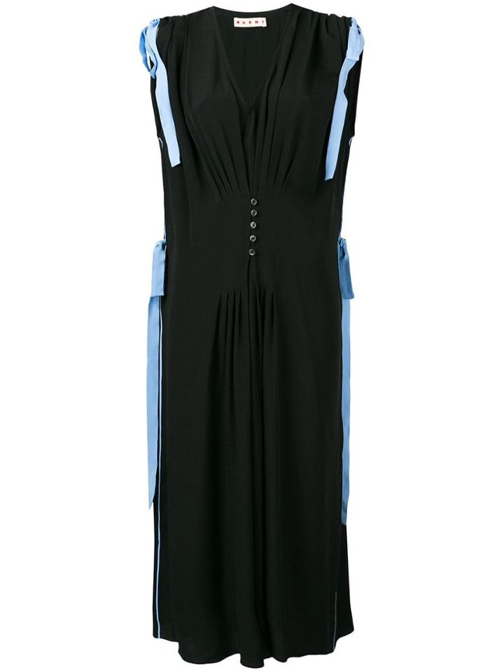 Marni Tie Shoulder Midi Dress - Black
