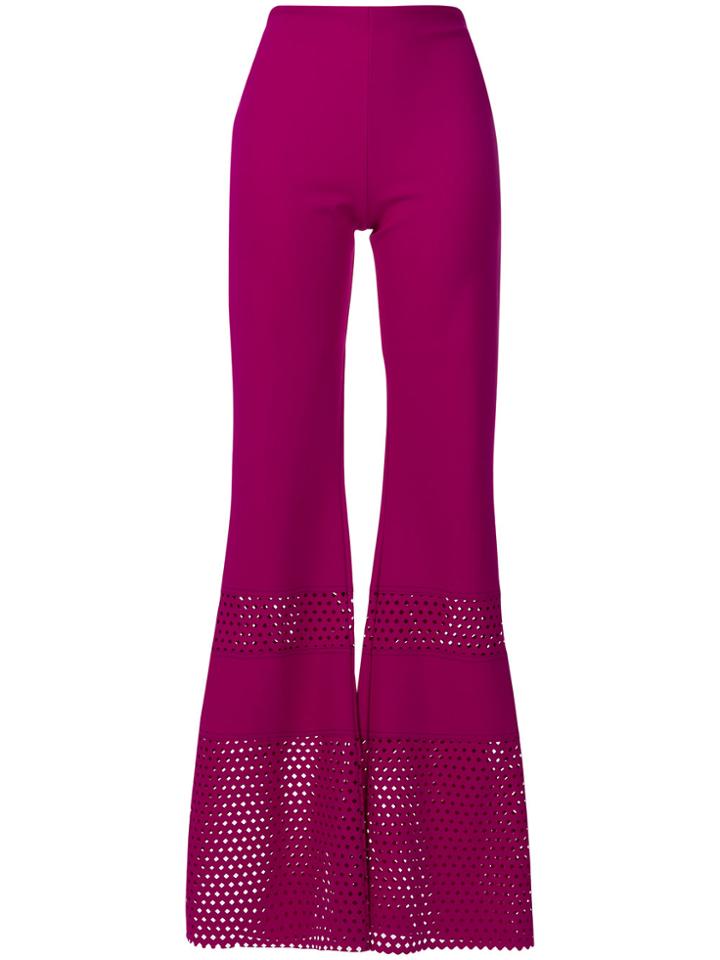 Chiara Boni La Petite Robe Omishalse Flared Trousers - Pink & Purple