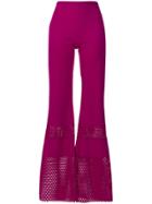 Chiara Boni La Petite Robe Omishalse Flared Trousers - Pink & Purple