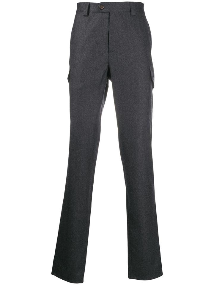 Brunello Cucinelli Side Pocket Straight Trousers - Grey