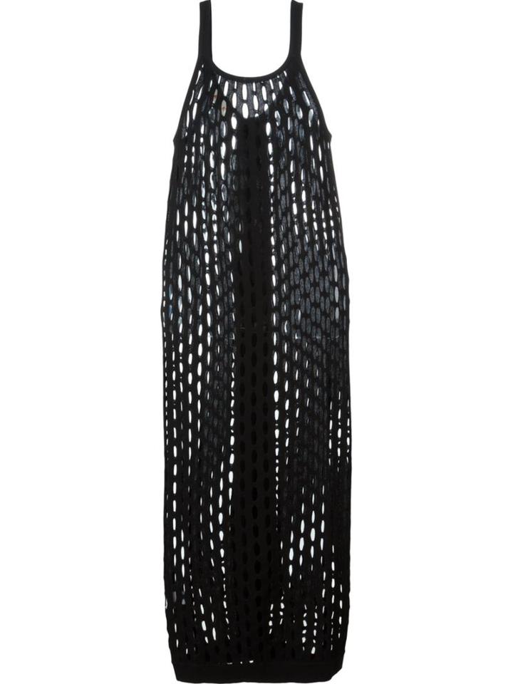 Marni Knitted Mesh Dress, Women's, Size: 44, Black, Cotton
