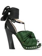 No21 Knotted Sandals - Green