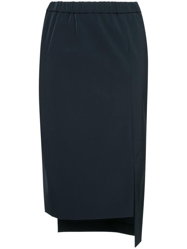 En Route High Low Pencil Skirt - Blue