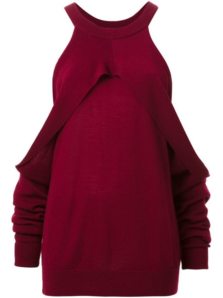 Dion Lee Sleeve Release Knit Top, Women's, Size: 6, Red, Merino
