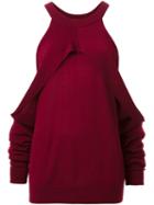 Dion Lee Sleeve Release Knit Top, Women's, Size: 6, Red, Merino