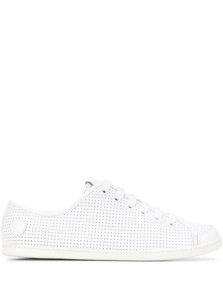 Camper Perforated Lace-up Sneakers - White