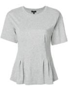 Theory Flared Hem Top - Grey