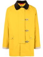 Fay Pin Fastening Coat - Yellow & Orange