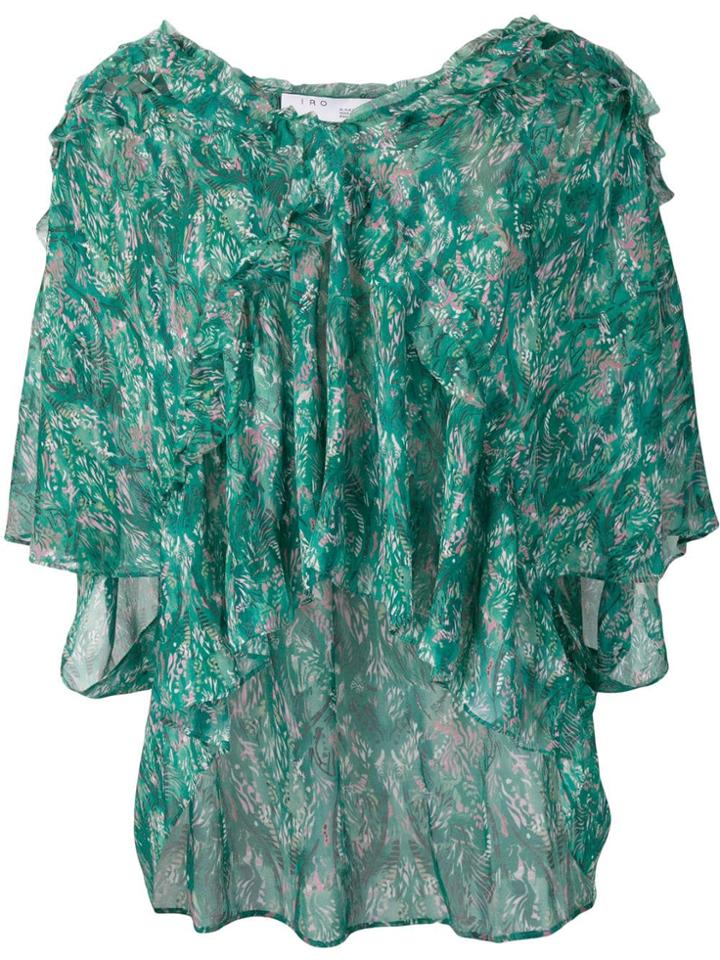 Iro Loose Printed Blouse - Green