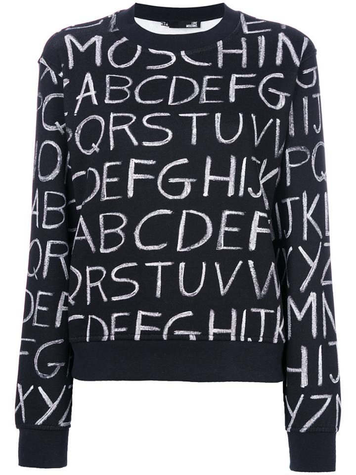 Love Moschino Alphabet Sweater - Black