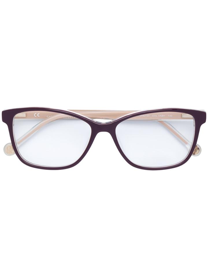 Ch Carolina Herrera Rectangular Shape Glasses - Pink & Purple