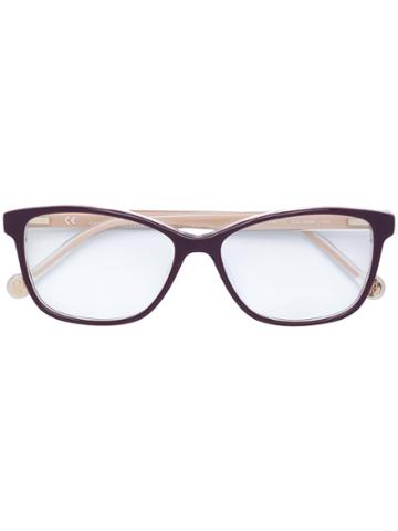 Ch Carolina Herrera Rectangular Shape Glasses - Pink & Purple