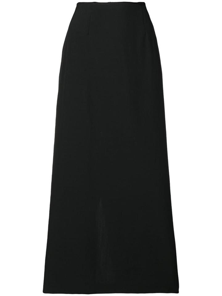 Comme Des Garçons Vintage Raw-edge Midi Skirt - Black