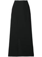 Comme Des Garçons Vintage Raw-edge Midi Skirt - Black