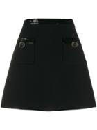 Miu Miu Sequin Trim A-line Skirt - Black