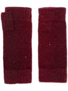 N.peal Finger-less Knitted Gloves - Red