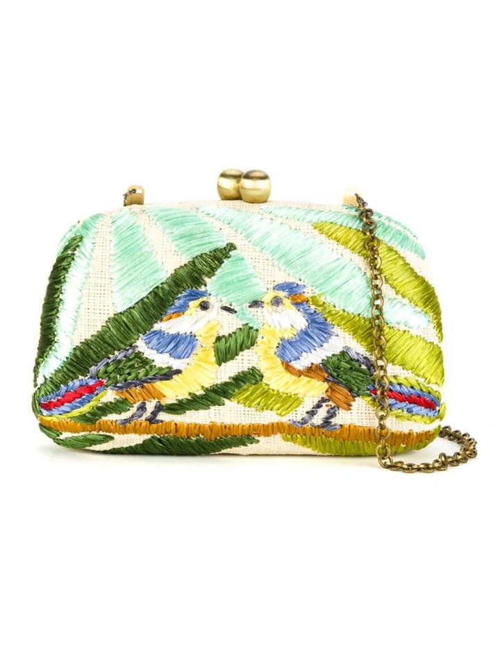 Serpui Straw Clutch Bag