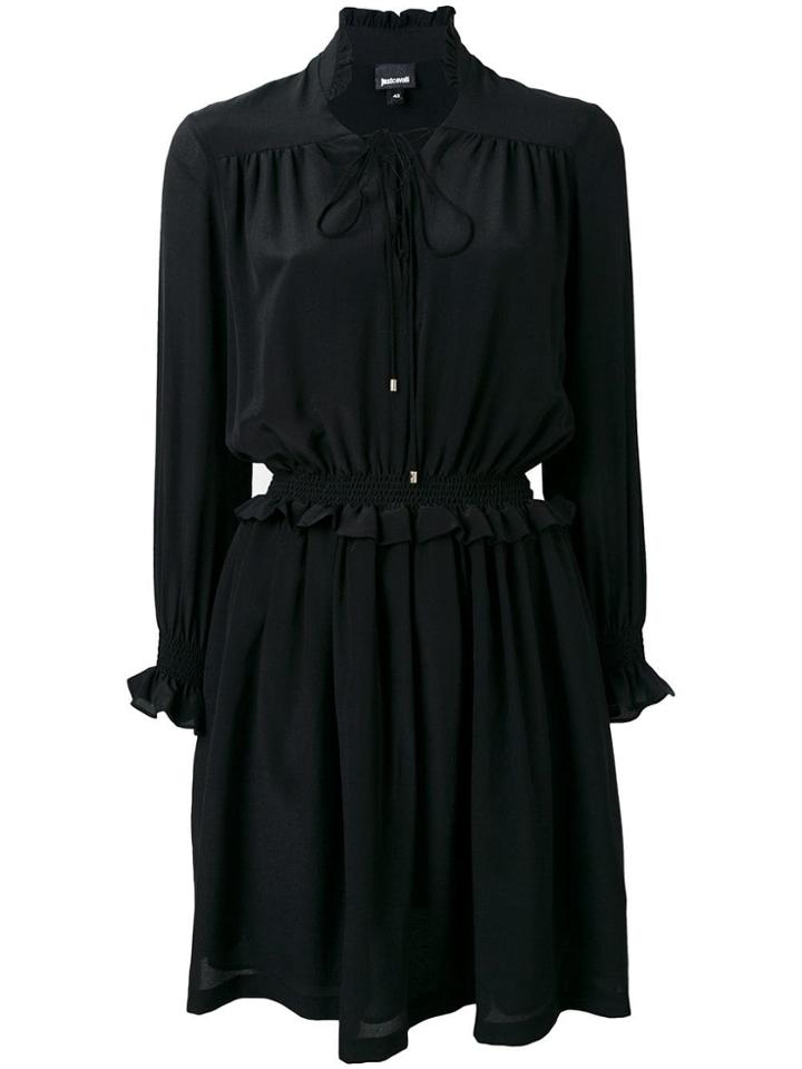 Just Cavalli Gathered Waist Dress - Black