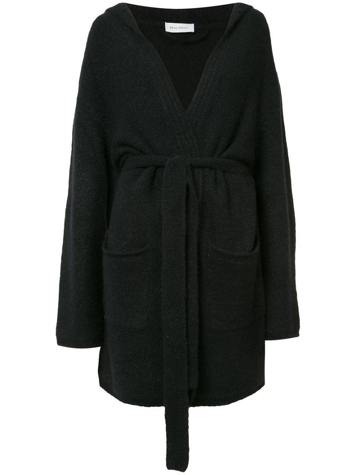 Cashmere Belted Cardi-coat - Women - Cashmere - Xs/s, Black, Cashmere, Beau Souci