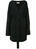 Cashmere Belted Cardi-coat - Women - Cashmere - Xs/s, Black, Cashmere, Beau Souci