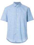 Cerruti 1881 Short Sleeve Checked Shirt - Blue