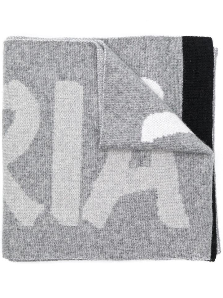 Aries Barbaria Logo Scarf - Grey