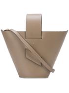 Carolina Santo Domingo Amphora Mini Leather Tote - Grey