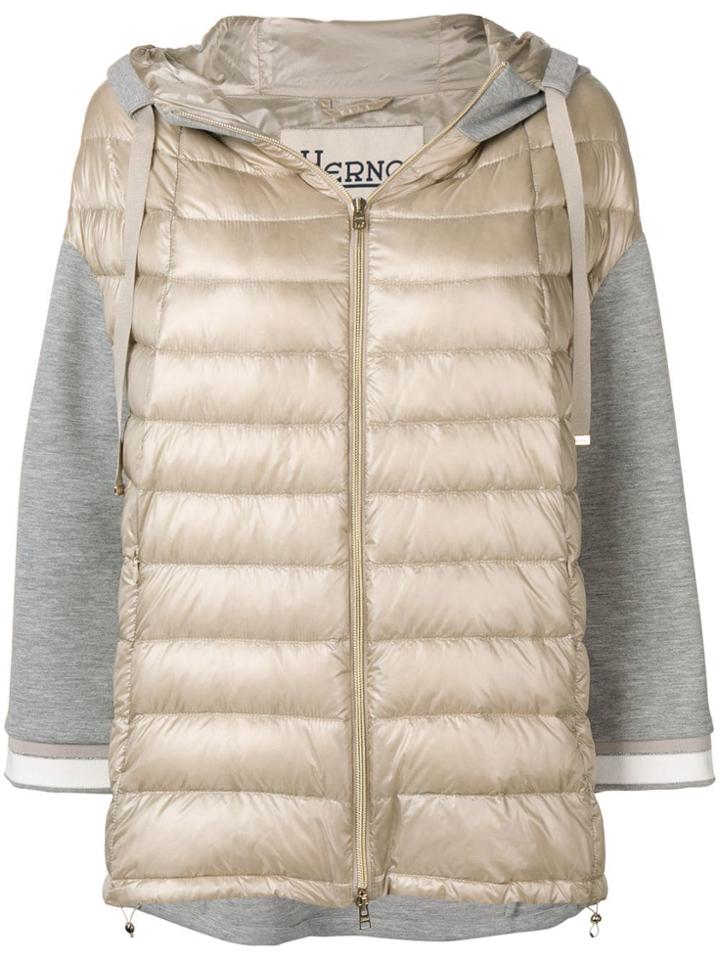 Herno Sweater-padded Jacket - Neutrals