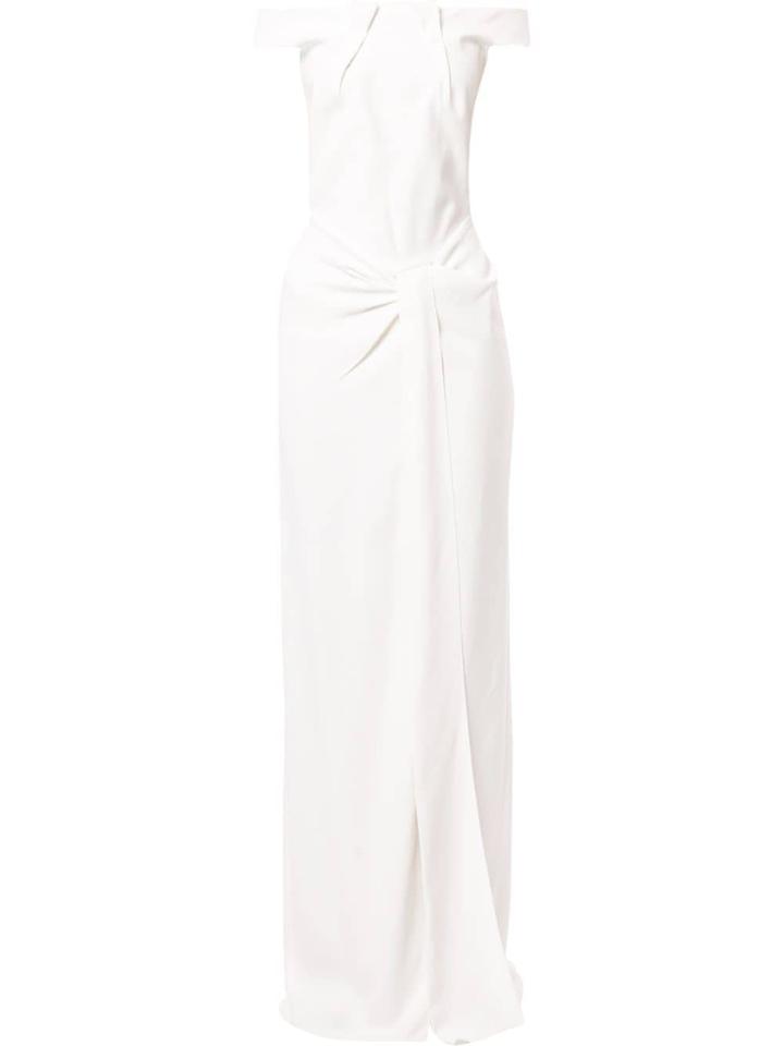 Roland Mouret Deauville Off-the-shoulder Gown - White