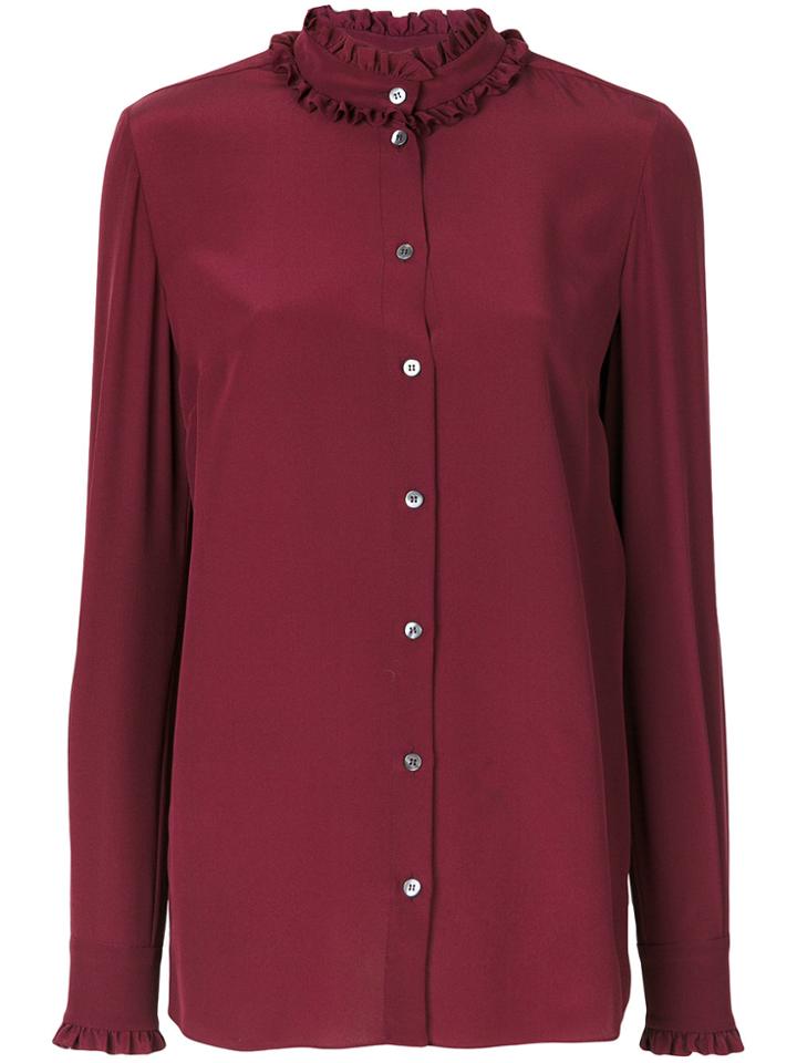 Dolce & Gabbana Ruffled Neck Blouse - Red