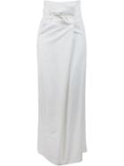 Uma Raquel Davidowicz Sal Skirt, Women's, Size: 40, White, Linen/flax/spandex/elastane/viscose