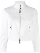 Dsquared2 - Cropped Jacket - Women - Cotton/spandex/elastane - 40, White, Cotton/spandex/elastane