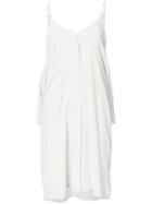 Maison Margiela - Tie Front Colour Block Dress - Women - Silk - 40, White, Silk