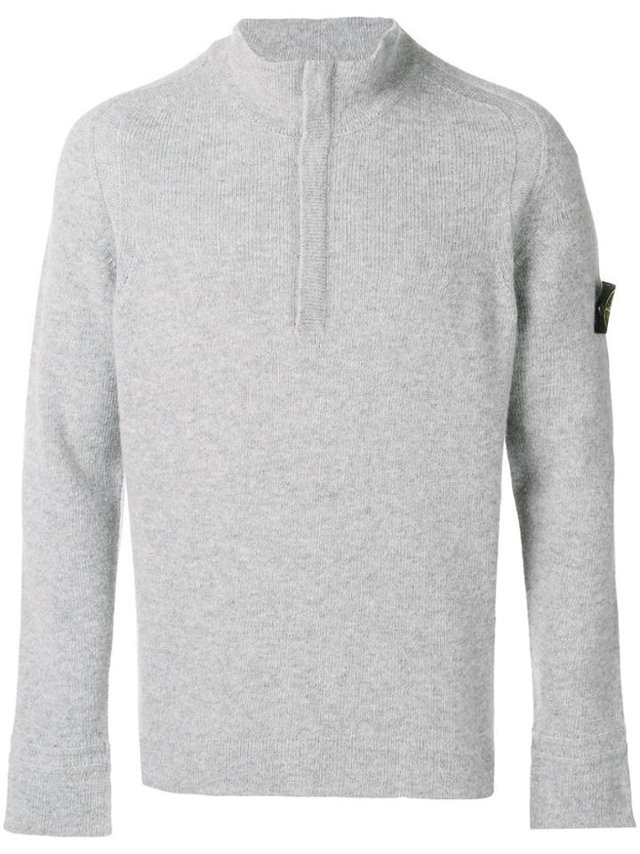 Stone Island Half Zip Sweater - Grey