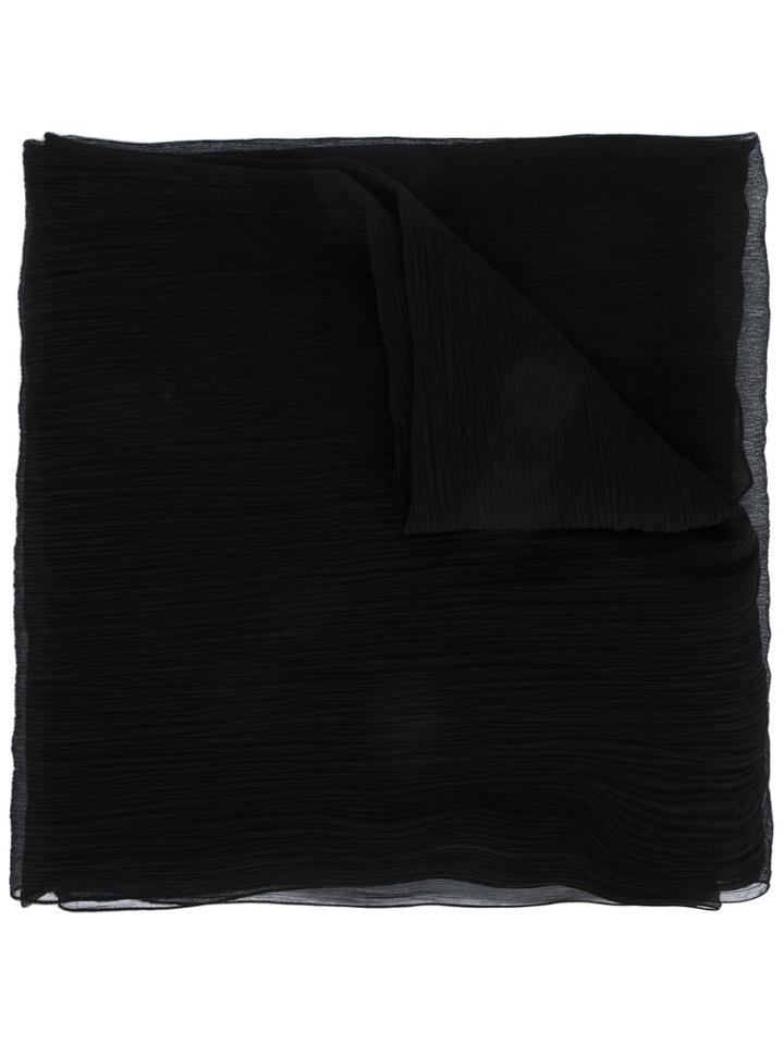 Blumarine - Logo Detail Scarf - Women - Silk - One Size, Black, Silk