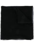 Blumarine - Logo Detail Scarf - Women - Silk - One Size, Black, Silk