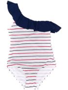 Mc2 Saint Barth Kids One-shoulder Swimsuit - Blue