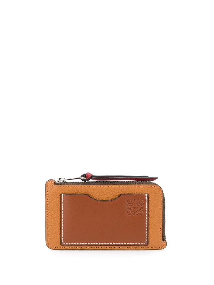 Loewe Zip-up Cardholder - Brown