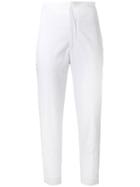 Isabel Marant Étoile Holm Cropped Trousers, Women's, Size: 38, White, Cotton/polyester/spandex/elastane