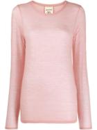 Semicouture Fine Knit Sweater - Pink