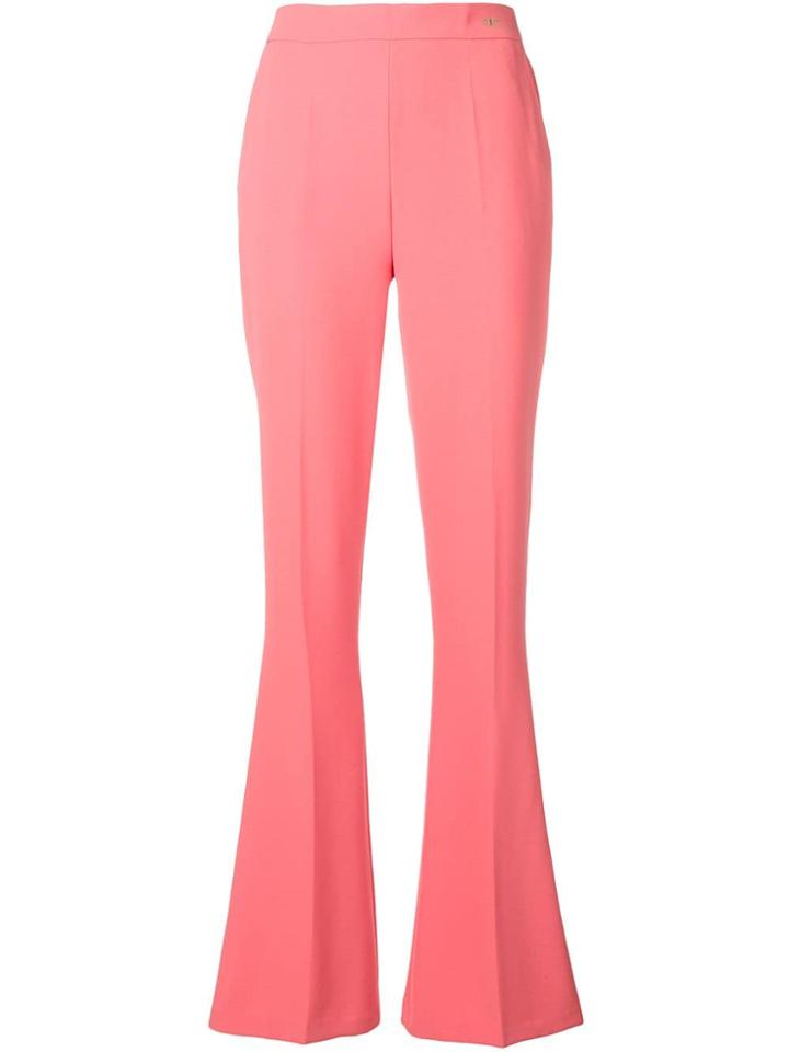 Elisabetta Franchi Plain Flared Trousers - Pink
