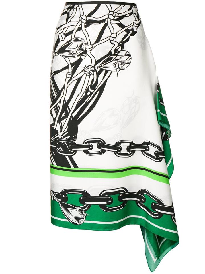 Brognano Asymmetric Skirt - White