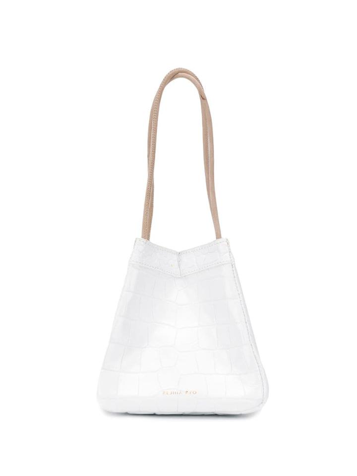 Rejina Pyo Croco-effect Bucket Bag - White