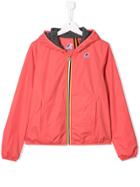 K Way Kids Teen Hooded Rain Jacket - Pink