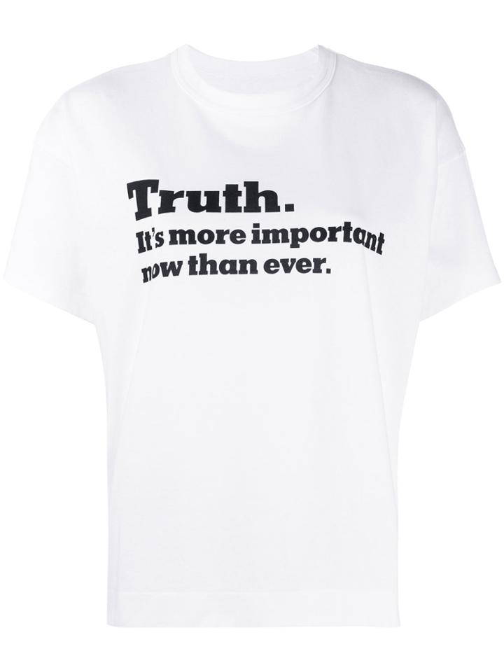 Sacai Truth Print T-shirt - White