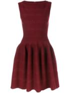 Alaïa Flared Knit Dress, Women's, Size: 40, Red, Wool/viscose/polyamide/spandex/elastane